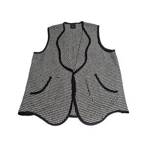 Vintage Candiss Cole Wool Vest Houndstooth Sleeveless Outerwear Womens X-Large